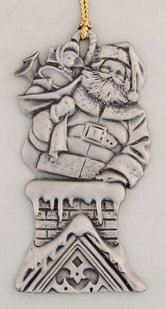 Annual Pewter Ornament Santas Arrival - No Box