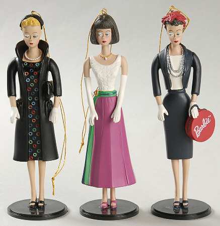 Classic Barbie Ornaments Classic Barbie-Set Of 3 - With Box