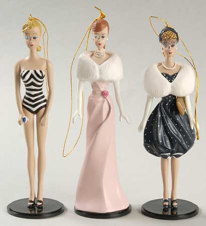 Classic Barbie Ornaments Classic Barbie-Set Of 3 - Boxed