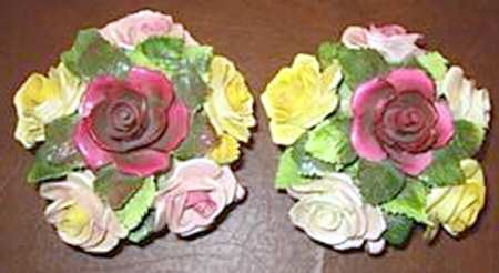 Floral Giftware Yellow & Red Roses Flower Pot - No Box