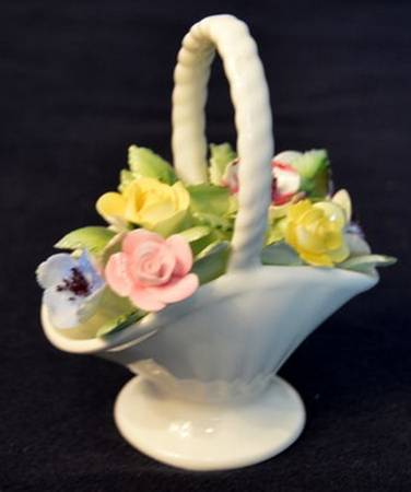 Floral Giftware Pink Yellow Blue Flower Basket - No Box