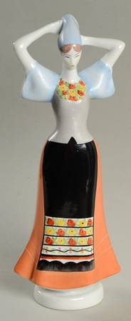 Aquincum Figurines Folk Woman-Apron No Fringe - No Box