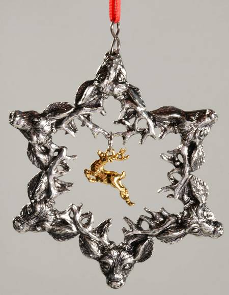 Arthur Court Christmas Ornaments Reindeer - With Box