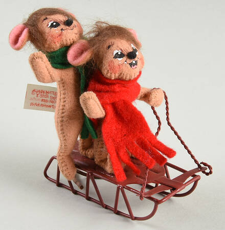 Christmas Mice Sledding Mice - No Box