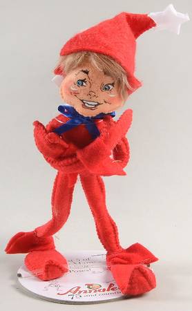 Annalee Dolls Red Patriot Elf - No Box