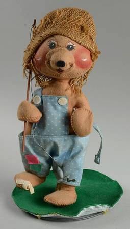 Annalee Dolls 1986 Fishing Bear With Pole - No Box