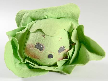 Annalee Dolls 1995 Green Head Of Cabbage - No Box