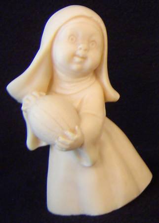 Religious Figurines Nun-Football - No Box