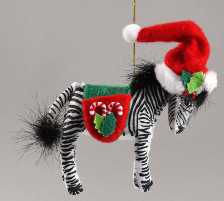 Annalee Christmas Ornaments Candycane Zebra - No Box