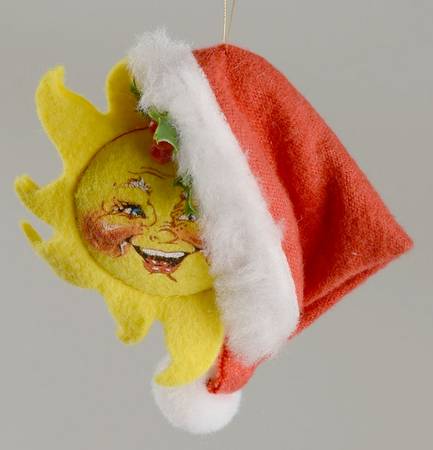 Annalee Christmas Ornaments Sun In Santa Hat - No Box