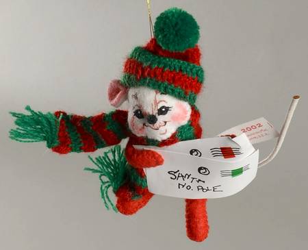Annalee Christmas Ornaments Letter To Santa Mouse - No Box