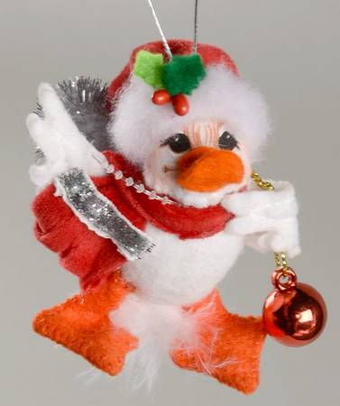Annalee Christmas Ornaments Silver Sparkle Duck - No Box