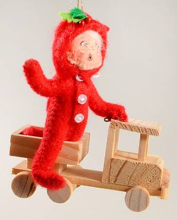Annalee Christmas Ornaments Pj Kid On Truck - No Box