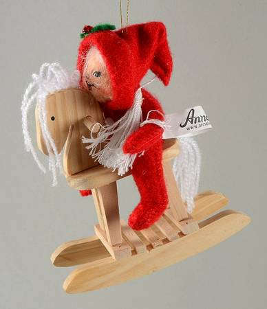 Annalee Christmas Ornaments Rocking Horse Pj Kid - No Box