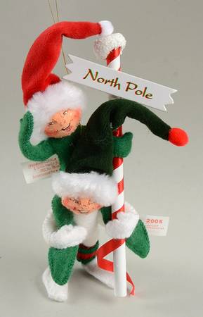 Annalee Christmas Ornaments Elves At The North Pole - No Box