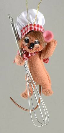 Annalee Christmas Ornaments Chef Mouse On Wisk - No Box