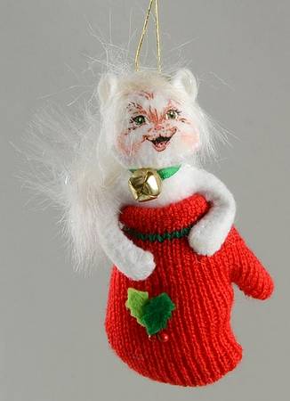 Annalee Christmas Ornaments Kitten In Mitten - No Box