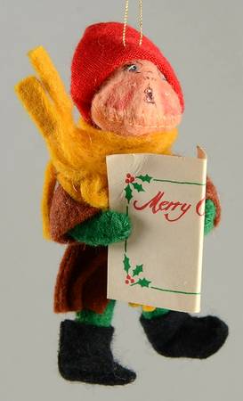Annalee Christmas Ornaments Boy Caroller - No Box