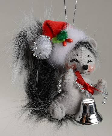 Annalee Christmas Ornaments Silver Sparkle Squirrel - No Box