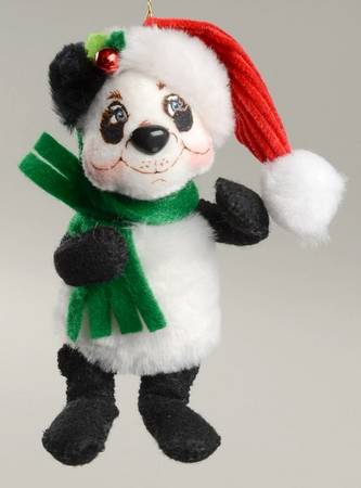Annalee Christmas Ornaments Ribbon Panda - No Box