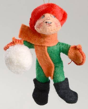 Annalee Christmas Ornaments Kid With Snowball - No Box