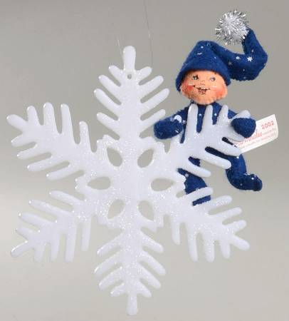 Annalee Christmas Ornaments Snowflake Elf-Blue - No Box