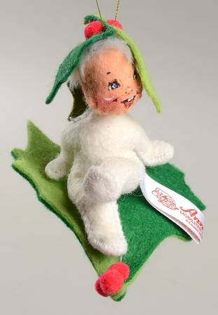 Annalee Christmas Ornaments Holly Elf-White - No Box