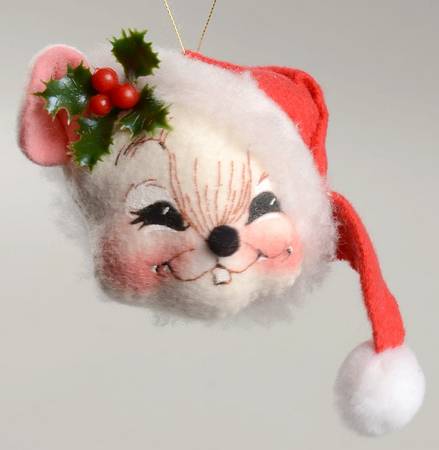 Annalee Christmas Ornaments Mouse Head - No Box