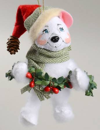 Annalee Christmas Ornaments Alpine Polar Bear With Garland - No Box