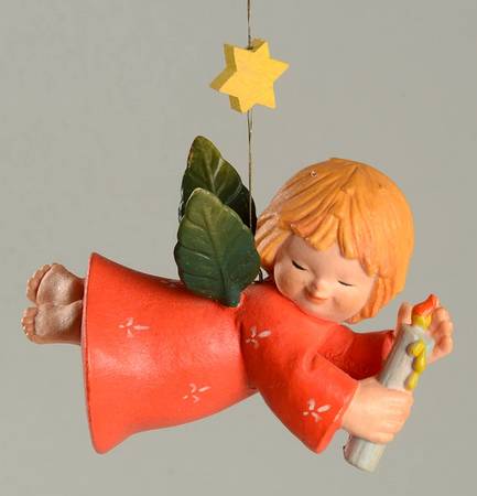 Ferrandiz Flying Angel Ornaments Angel With Candle - Boxed