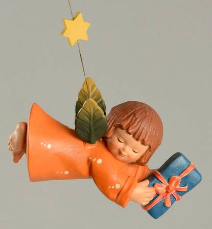 Ferrandiz Flying Angel Ornaments Angel With Present - With Box