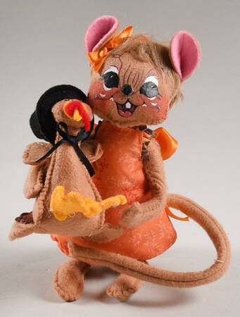Thanksgiving Mice Girl Mouse With Turkey - No Box
