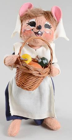 Thanksgiving Mice Pilgrim Mouse Girl-Blue - No Box