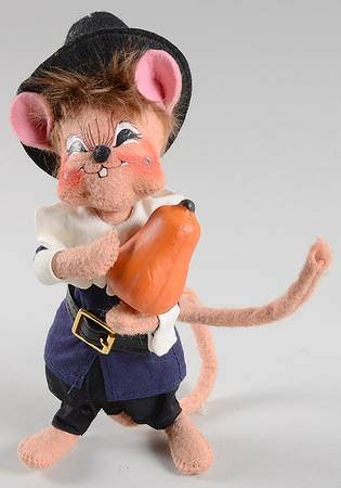 Thanksgiving Mice Pilgrim Mouse Boy-Blue - No Box