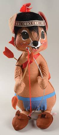 Thanksgiving Mice Indian Boy Mouse W/Bow & Arrow - No Box