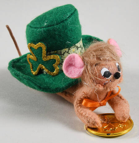 St Patrick's Day Mice Found Gold Mouse - No Box