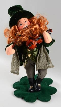 Annalee St Patrick's Day Irish Jig Leprechaun With Fiddle - No Box