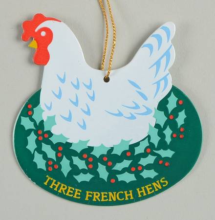 Twelve Days of Christmas Three French Hens - Boxed