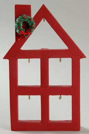 A Merry Little Christmas Mouse Ornaments House Shaped Display Shelf - Boxed
