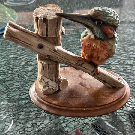 Birds Kingfisher On A Fence - Boxed