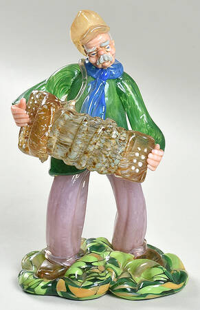 Jaroslav Brychta Figurines Musician With Accordion - No Box