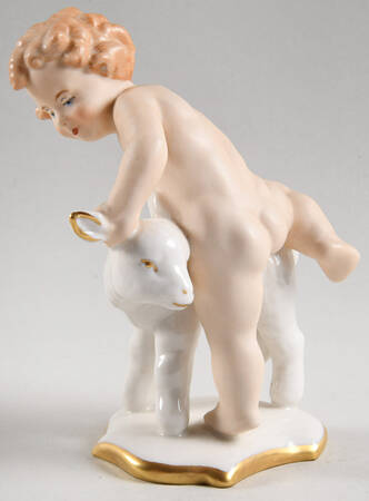 Cherubs Cherub With Lamb - No Box by Alka
