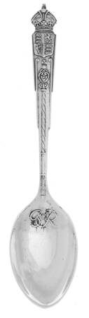 Sterling Souvenir Spoons Coronation Of George Vi & Elizabeth - No Box