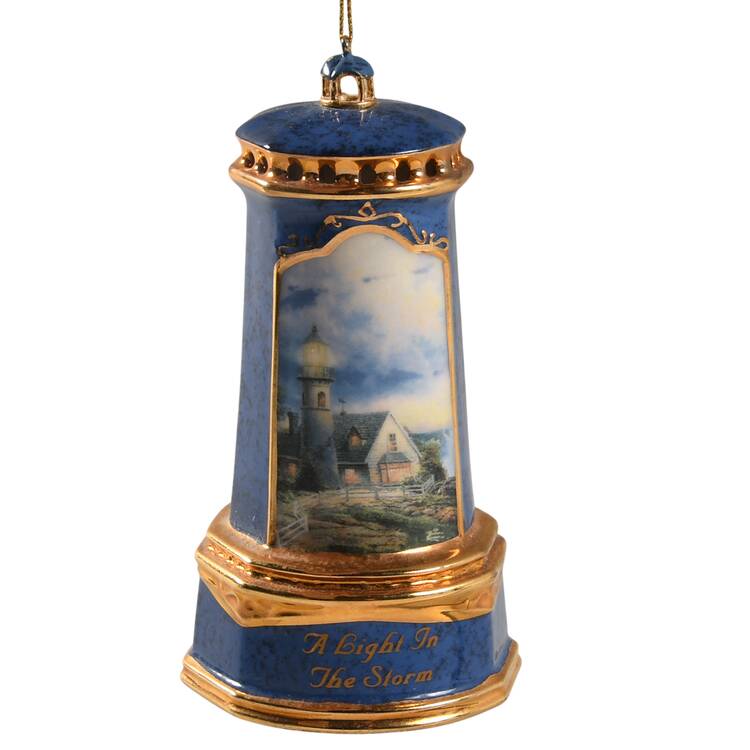 Thomas Kinkade Seaside Reflections A Light In The Storm - No Box