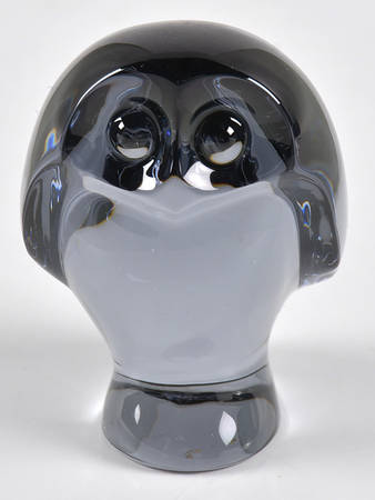 Baccarat Crystal Figurines Owl Small-Grey - Boxed