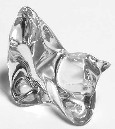 Baccarat Crystal Figurines Kitten-Playing - No Box