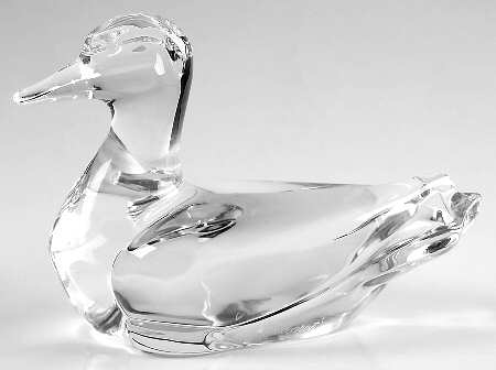 Baccarat Crystal Figurines Duck - Boxed