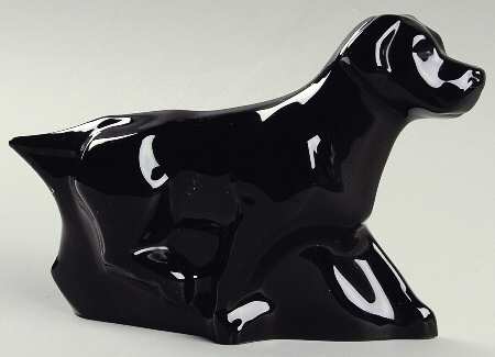 Baccarat Crystal Figurines Labrador-Black-Dog-Short Tail - With Box Bx395
