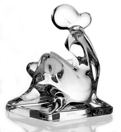 Baccarat Crystal Figurines Seated Nude With Book - Boxed