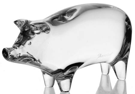 Baccarat Crystal Figurines Pig-Clear - Boxed
